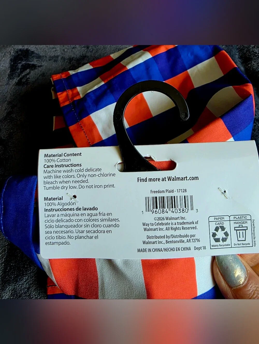New Way to Celebrate 2026 Patriotic Grilling Apron for Adults Red White Blue